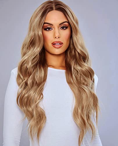 Long Wavy Ash Blonde Lace Front Wig