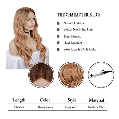 Loose Wave Honey Blonde Lace Front Wigs