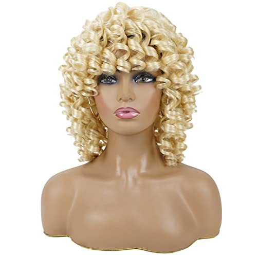 Short Afro curly wigs for black women Afro curly wigs for black women,blonde curly wig_curly wig with bangs_curly wigs for black women_kinky curls wig_short curly wig_synthetic wig_cosplay wig_Halloween wigShort Kinky Curly Orange Wigs for Black Women 12'' Afro Curly Ginger Wigs with Bangs Natural Synthetic Brown Shoulder Length Wig