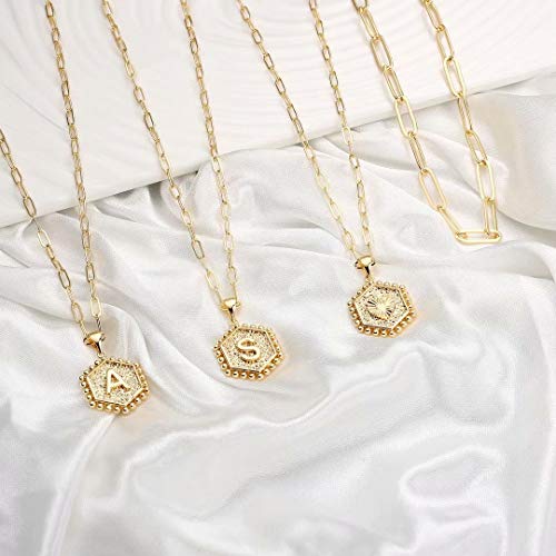 Gold Layering Initial Choker Necklaces for Women