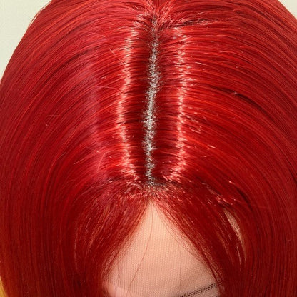 Red Short Bob Straight Wig