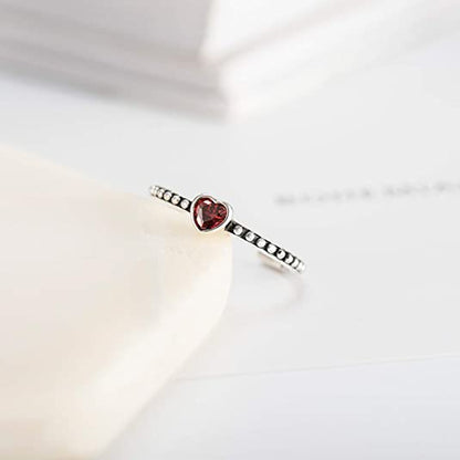 925 sterling silver ring crystal heart ring for women adjustable open ring for girlfriend gift fashion jewelry