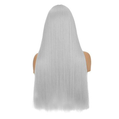 Silver Grey Middle Part Lace Front Wig