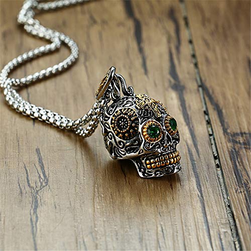 Stainless Steel Gothic Skeleton Necklace