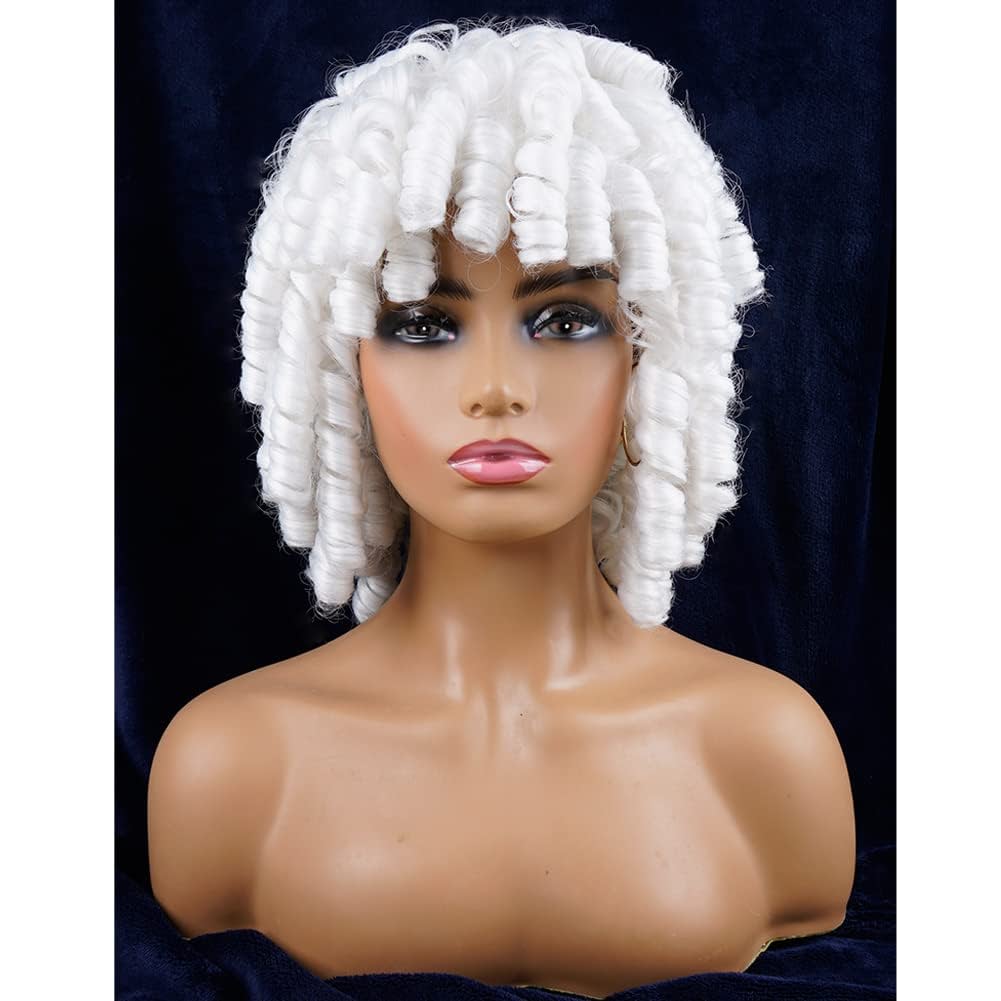 White Curly Wigs