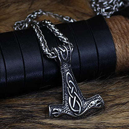 Viking Axe Stainless Steel Necklace | Viking Thor Hammer Chain