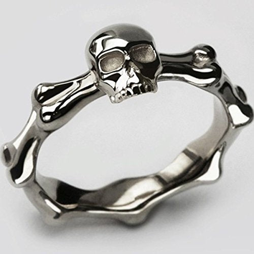 Stainless Steel Skull Biker Ring (8)