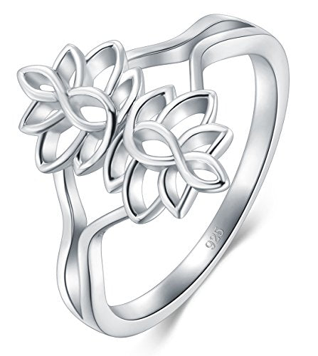 Lotus Flower -925 Sterling Silver Ring