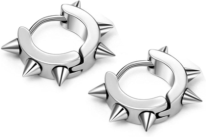  Spike Rivet Stainless Steel Stud Earrings 