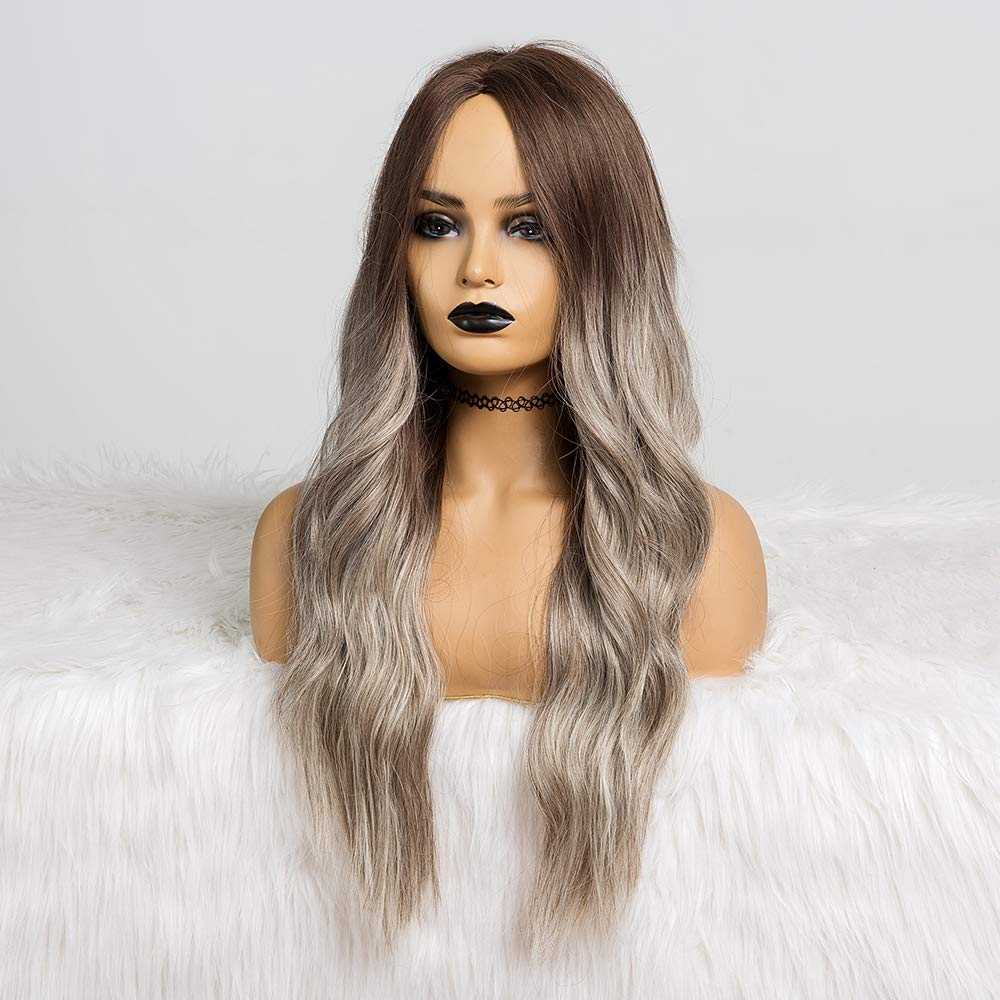  Ombre Brown Gary Long Wavy Curly Wig 