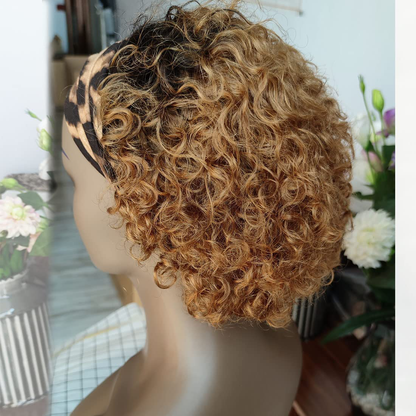  Highlight Ombre Blonde Headband Wig |Short Bob Human Hair