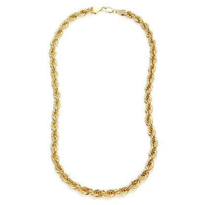Bold 10Mm Vintage Woven Rope Chain 24"-30"