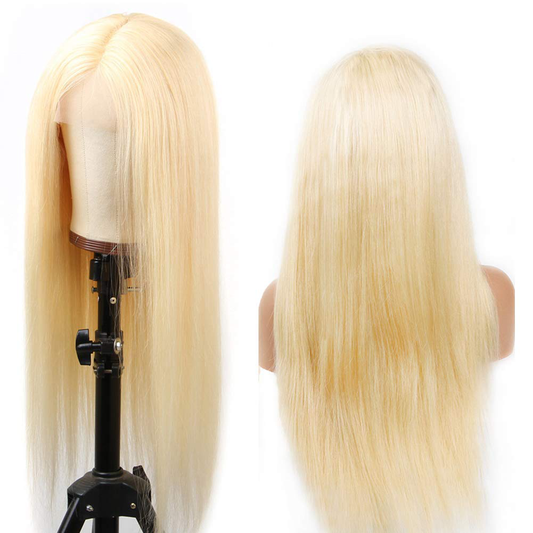T Part 30Inch 613 Lace Frontal Human Hair Wig Pre Plucked with Baby Hair 