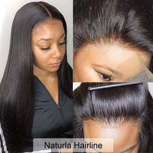 Black Long Straight Lace Front Wig|SheerBeaute 24inch Wig