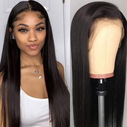 Black Long Straight Lace Front Wig|SheerBeaute 24inch Wig