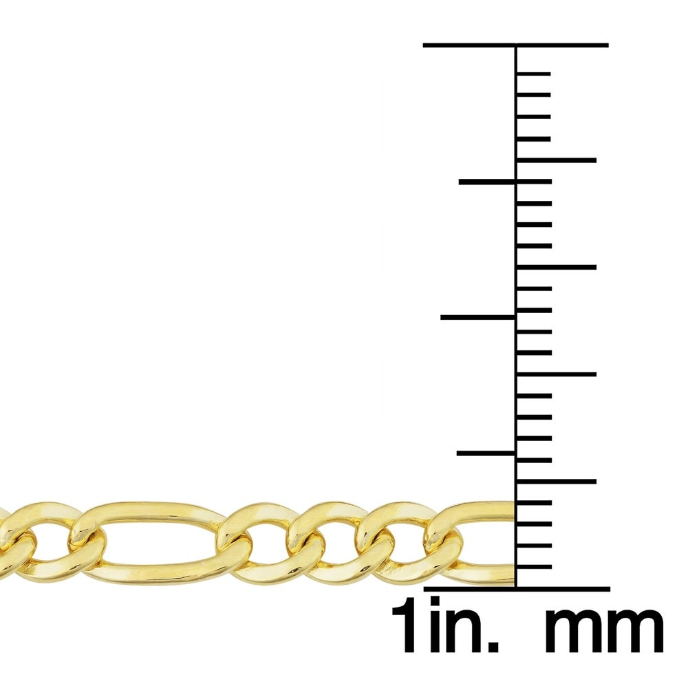 14K Yellow Gold-Filled Figaro Link Chain Necklace (18-36 Inches)