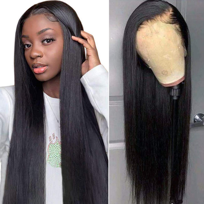 Black Long Straight Lace Front Wig|SheerBeaute 24inch Wig