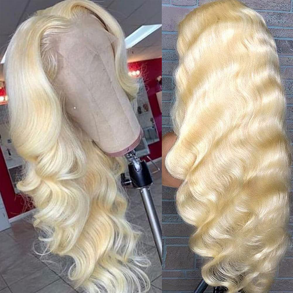 26inch Long 613  Blonde Body Wave HD Lace Human Hair Wigs