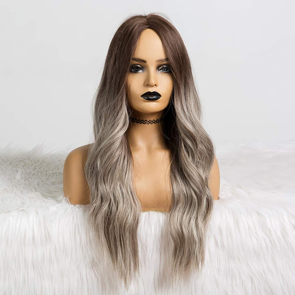  Ombre Brown Gary Long Wavy Curly Wig 