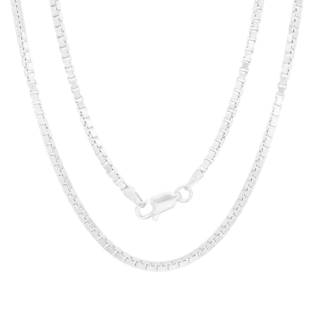 Sterling Silver Venetian Box Chain (2Mm, 16-30 Inches)