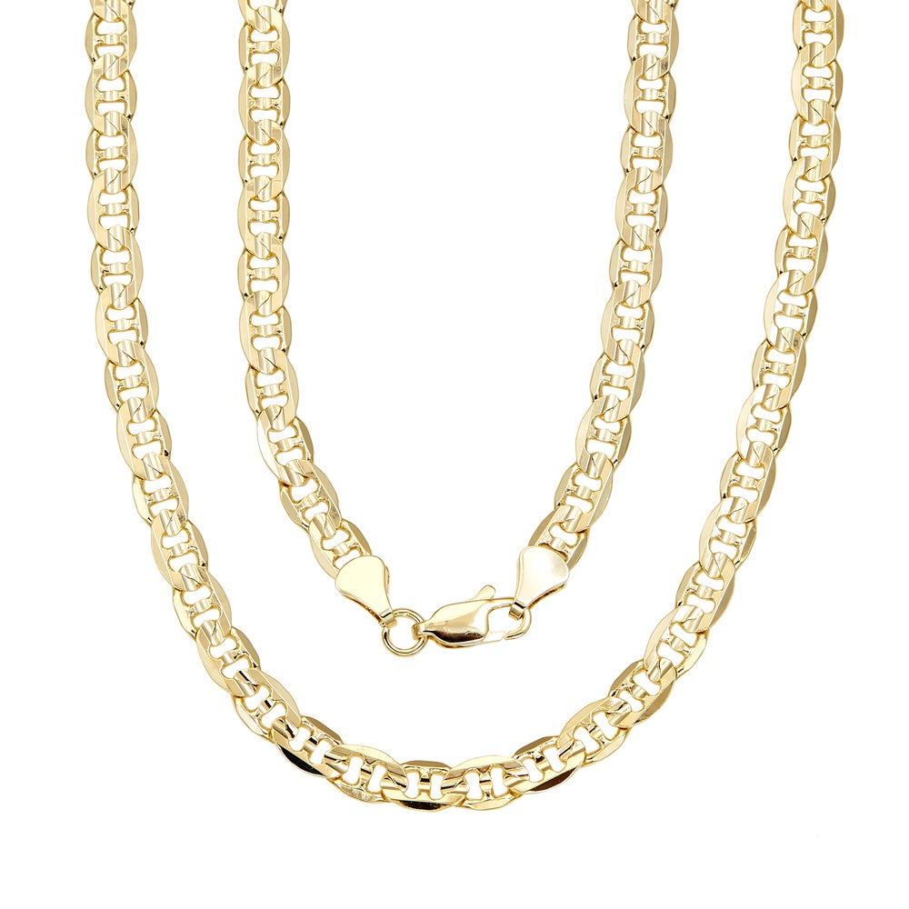 6Mm Gucci-Style (Mariner) Gold Overlay Chain (18-Inch) - 18" X 6Mm