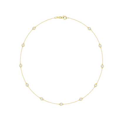 Lab Grown Diamond Necklace, 2.89 CTW 10K Solid Gold 