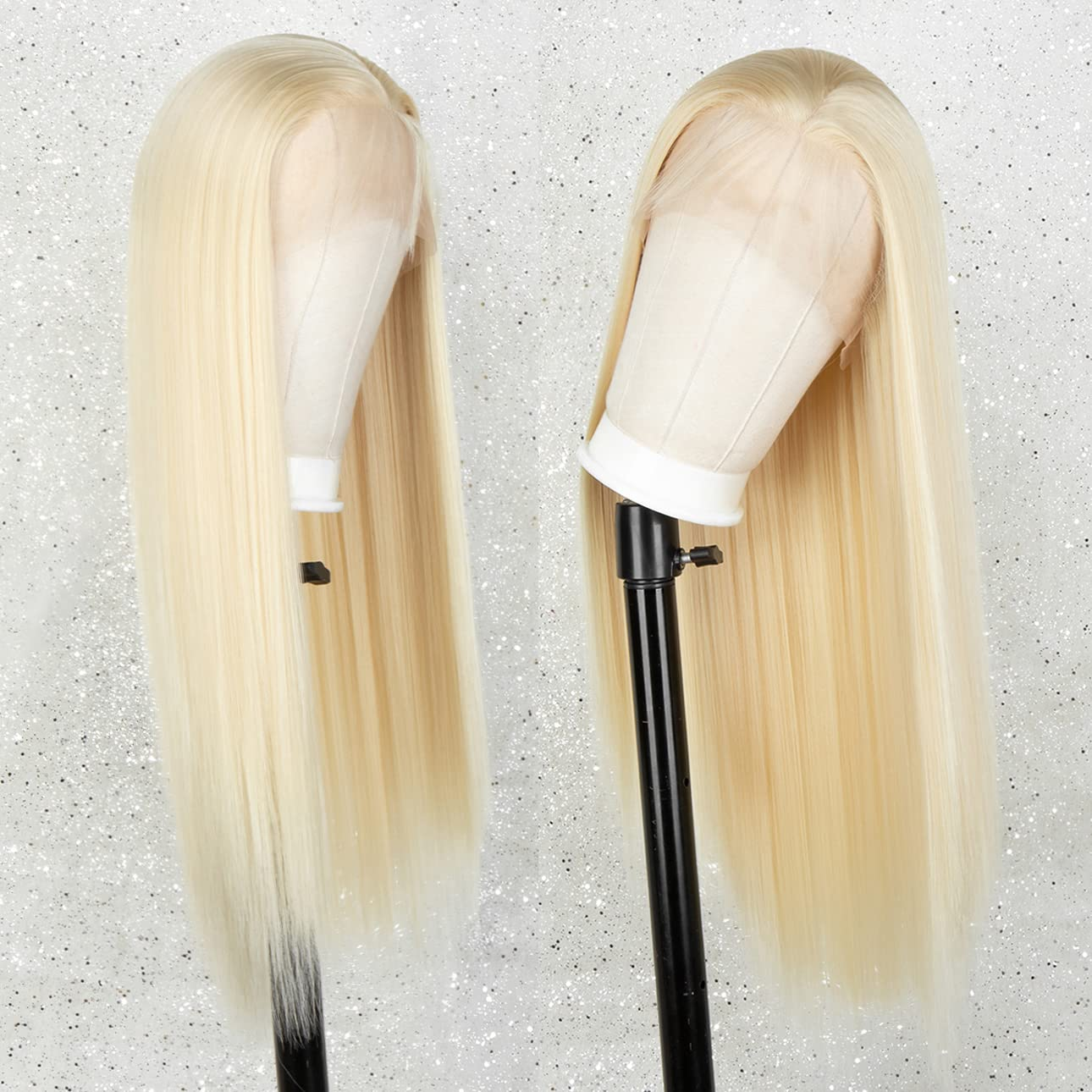 Silky Long Blonde Straight Lace Front Wig 