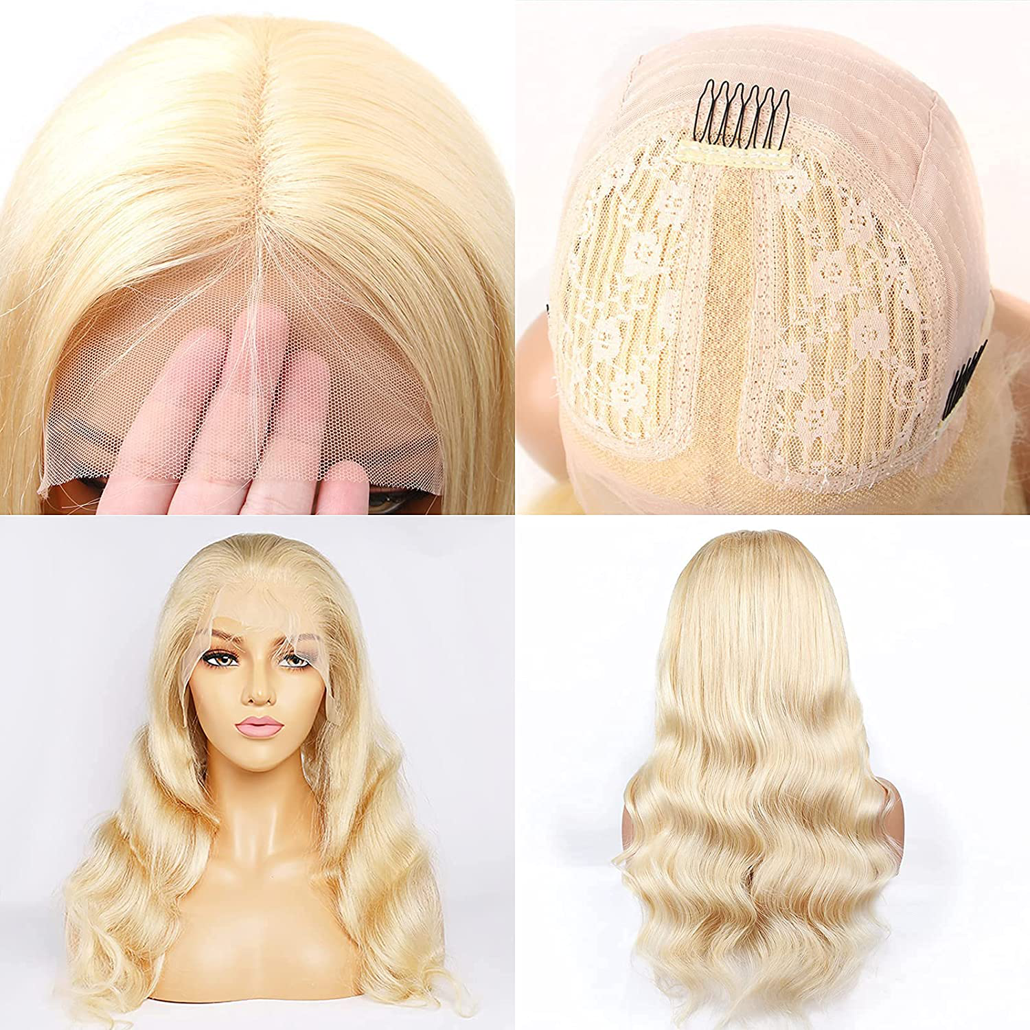 Blonde 613 Silky Straight Human Hair Brazilian Virgin Hair Extensions