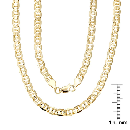 6Mm Gucci-Style (Mariner) Gold Overlay Chain (18-Inch) - 18" X 6Mm