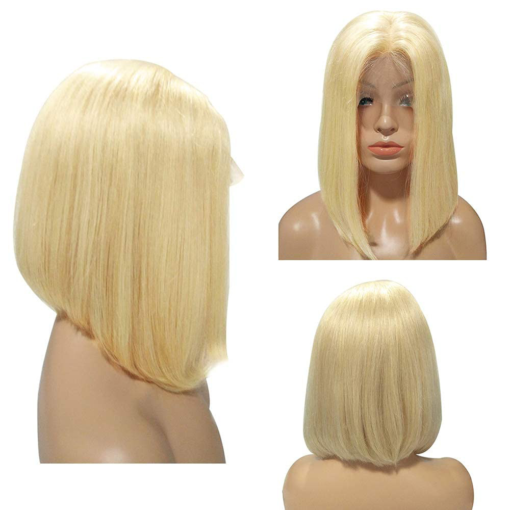 613 Blonde Human Hair Lace Front Wig |Short Bob Blonde Wigs