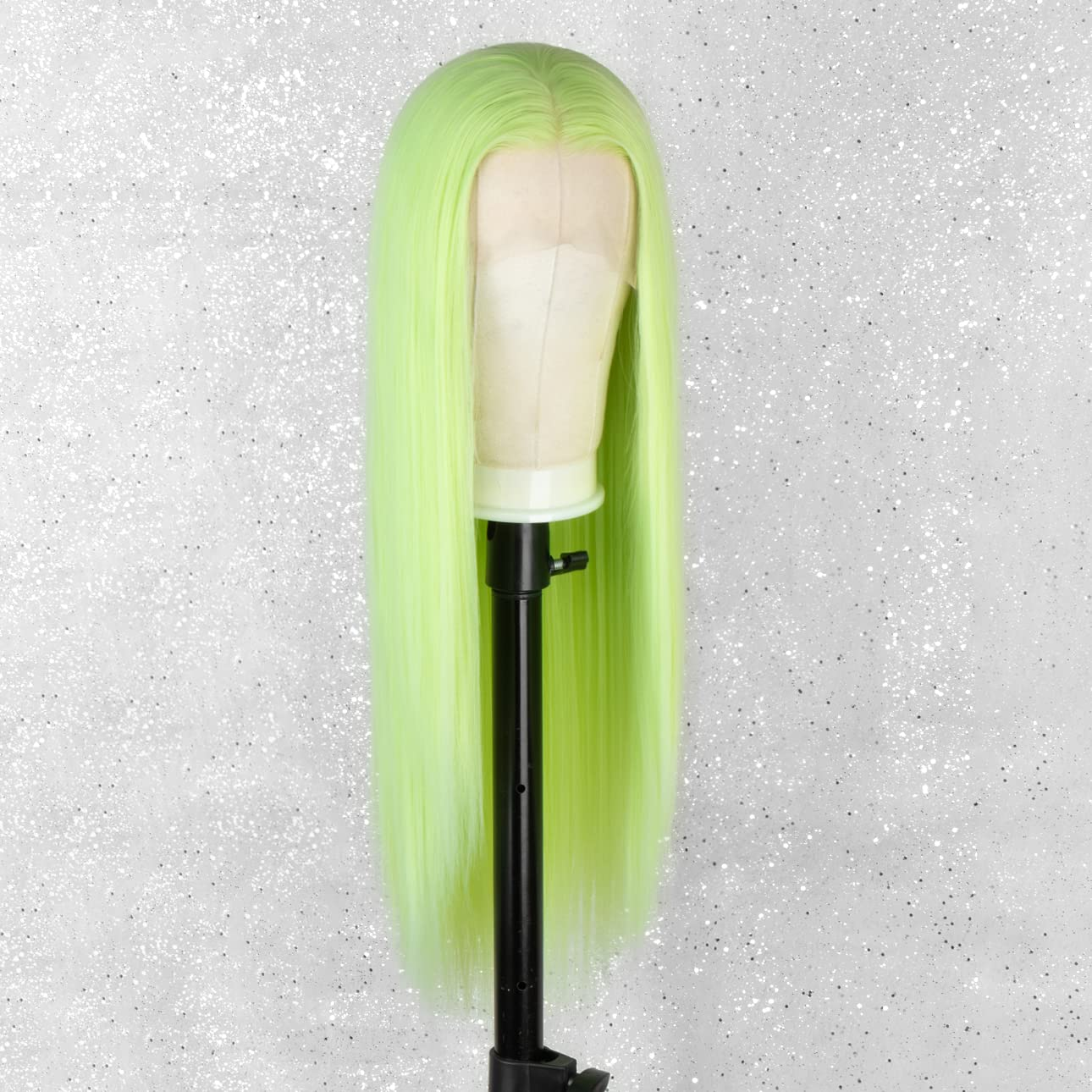  Long Straight Neon Green Lace Front  Wig for Women DragQueen 