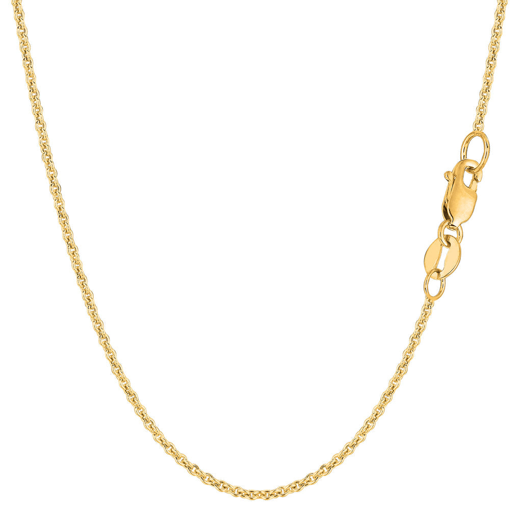 Gold Forsantina Cable Link Necklace|1.5MM-3MM 14K Gold Fine Jewelry Men Women