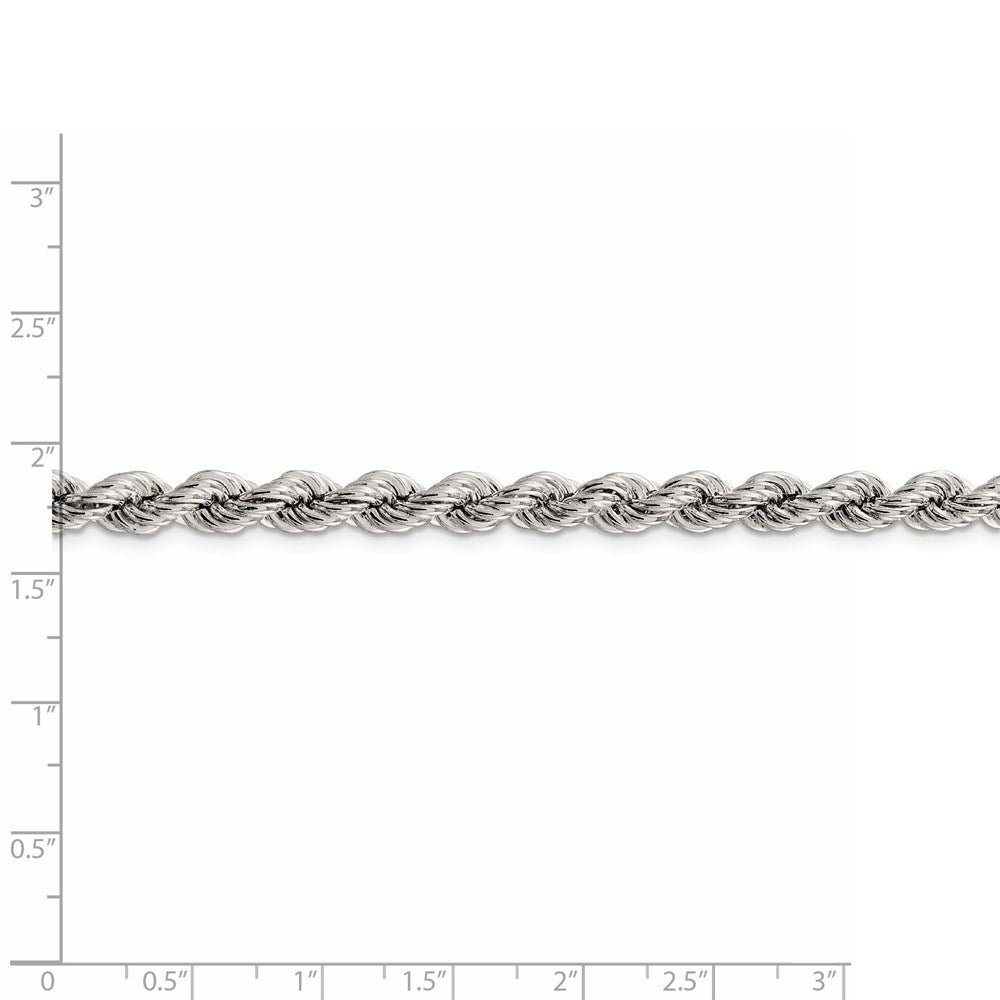 925 Sterling Silver 6.4mm Rope Chain|18inch Pure Silver Necklace For Men Women