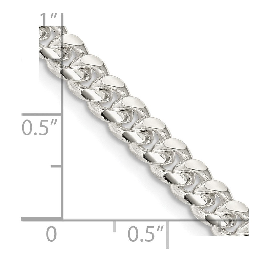 925 Sterling Silver 5mm Curb Chain-Men Fine Silver Jewelry