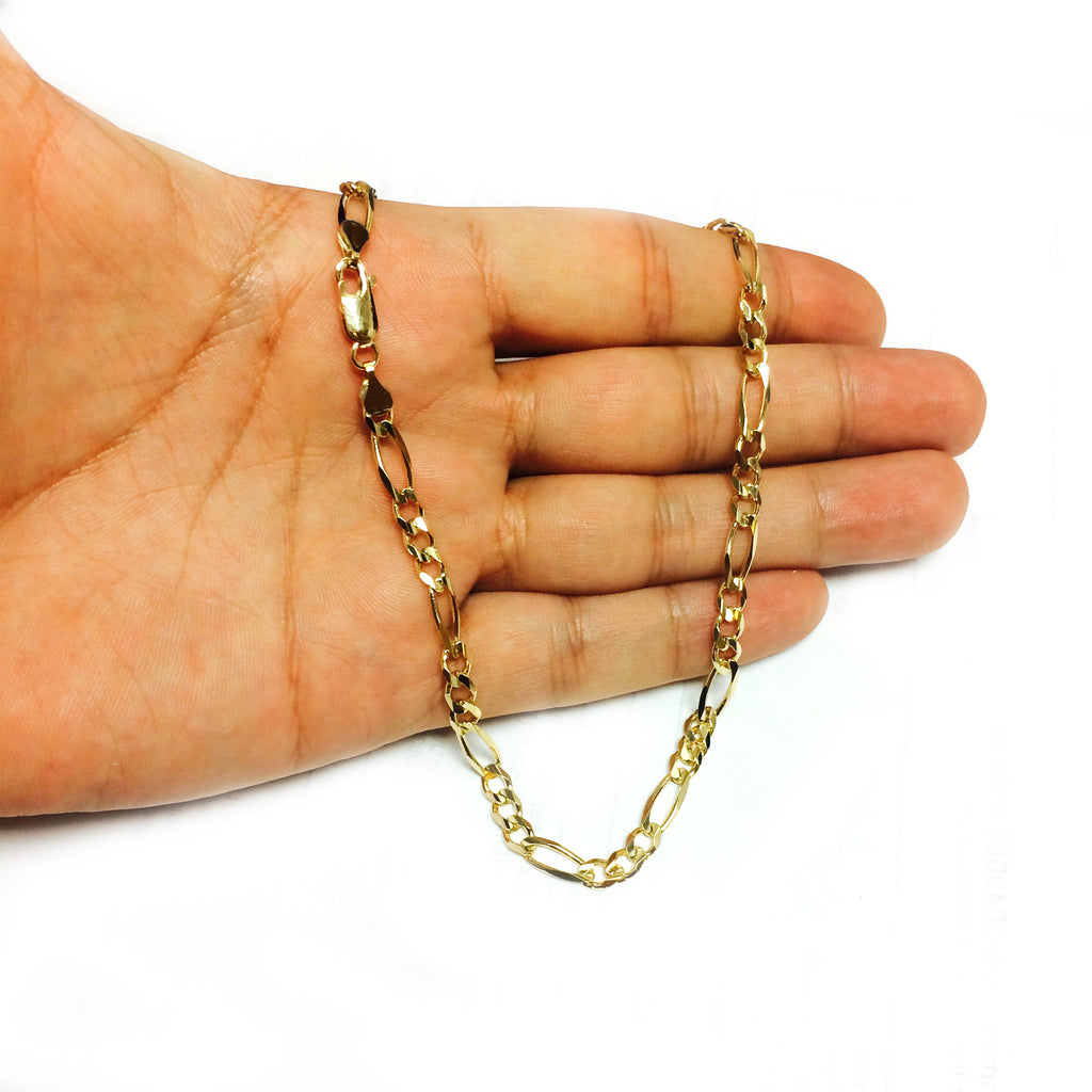 mens necklaces, mens jewelry necklaces, necklace for men, chains for men, mens chain necklace, chain necklace for men, gold jewelry, gold necklace for men, gold chains for men, mens jewelry, 14k gold necklace, 14k gold chain, gold jewelry necklaces, gold chains, mens gold necklace, mens gold chain, 14k gold jewelry, 14k gold chain necklace Genuine 14K Yellow Gold 4.5MM Solid Figaro Link Chain 