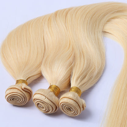 613-blonde-straight-bundles,613 Bundles Human Hair Color Blonde Straight Human Hair Bundles 8A Grade Unprocessed Brazilian Virgin Hair 3 Bundles 20 20 20 Inch Color 613 Straight Bundles