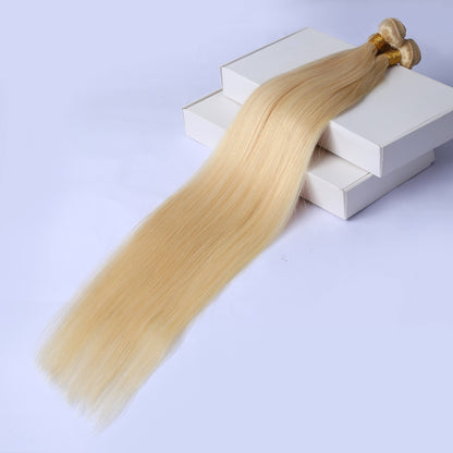 613-blonde-straight-bundles,613 Bundles Human Hair Color Blonde Straight Human Hair Bundles 8A Grade Unprocessed Brazilian Virgin Hair 3 Bundles 20 20 20 Inch Color 613 Straight Bundles