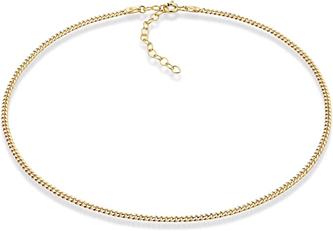 18K Gold Over 925 Sterling Silver Cuban Link Chain