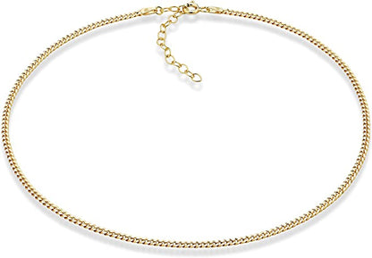 18K Gold Over 925 Sterling Silver Cuban Link Chain
