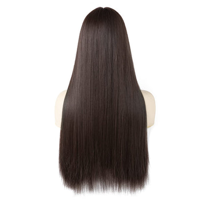 Dark Brown Middle Part Lace Front Wig