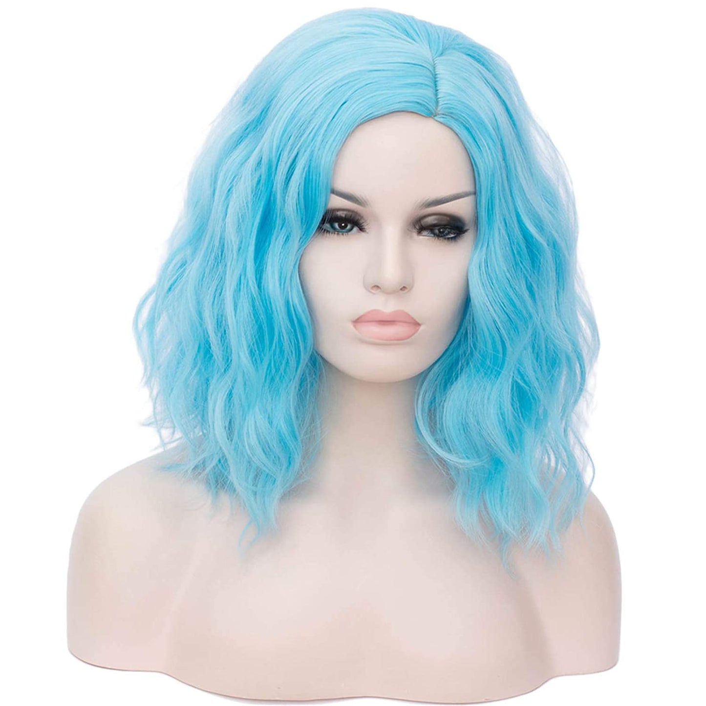 light blue kylie jenner wig ,white women wigs HAIR Synthetic Curly Bob Wig with Bangs Short Bob Wavy Hair Wigs Wine Red Color Wigs for Women Bob Style Synthetic Heat Resistant Bob Wigs.