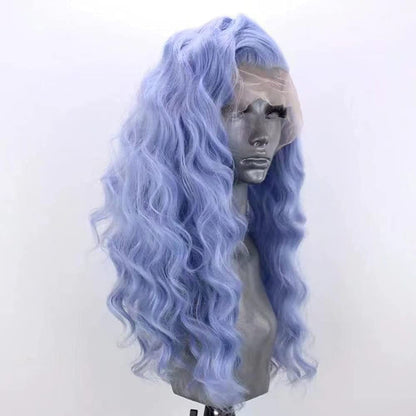 Light Blue Lace Front Synthetic Wig Loose Body Wave