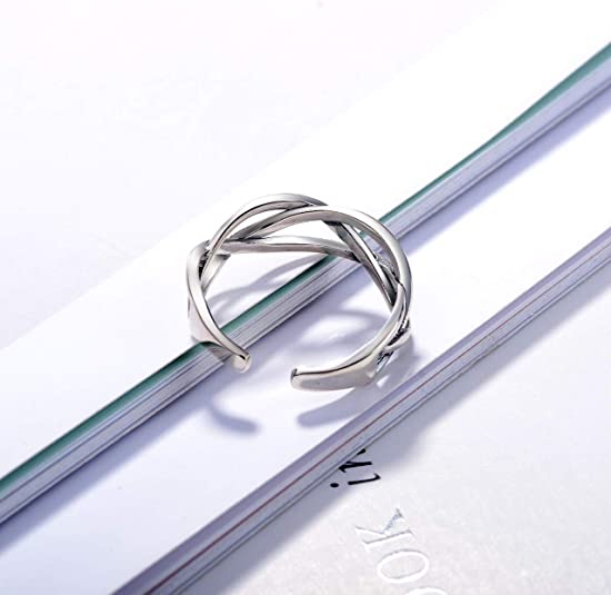 925 Sterling Silver Celtic Knot Adjustable Ring for Women