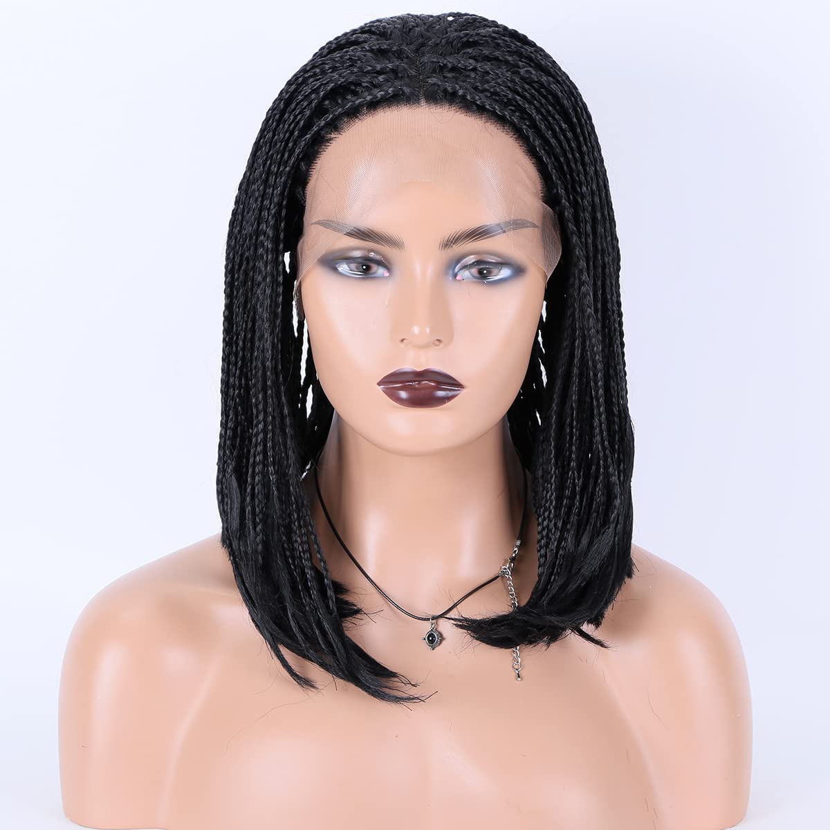13×4 Short Bob Braided Lace Front Wigs