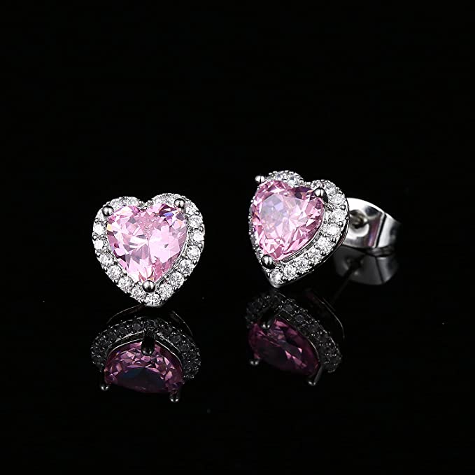 White Gold Plated Cubic Zirconia Earrings Studs