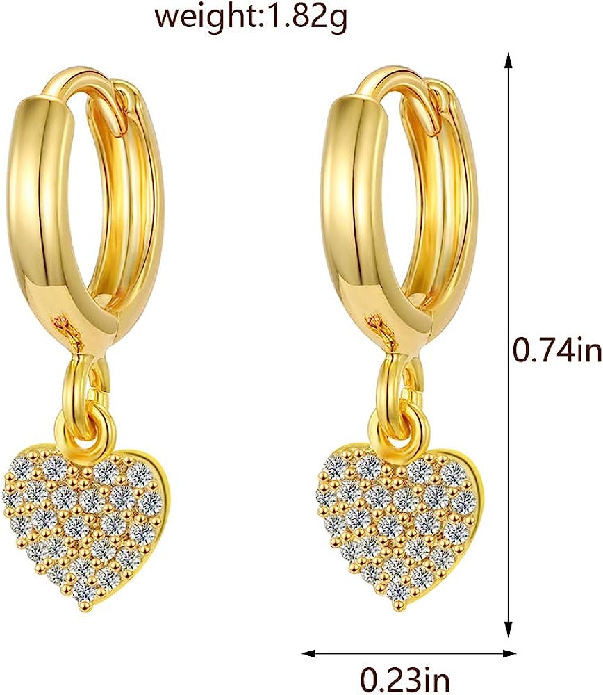 18K Gold Plated Huggie Small Hoop Earrings 