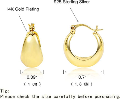 14K Gold Hoop Earrings for Women