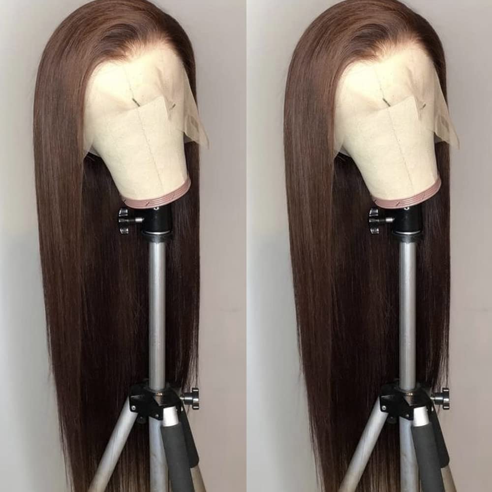 Brown Silky Straight 13x4 Lace Front Wigs
