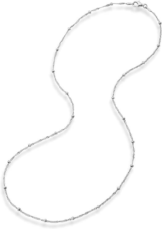 Cuban Link Chain, Adjustable Sterling Silver Choker 