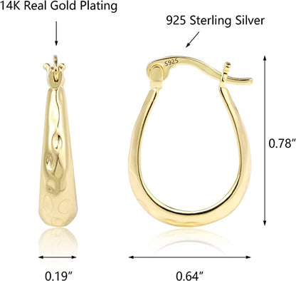 Oval Hoop Earrings-Women Fashion Jewelry